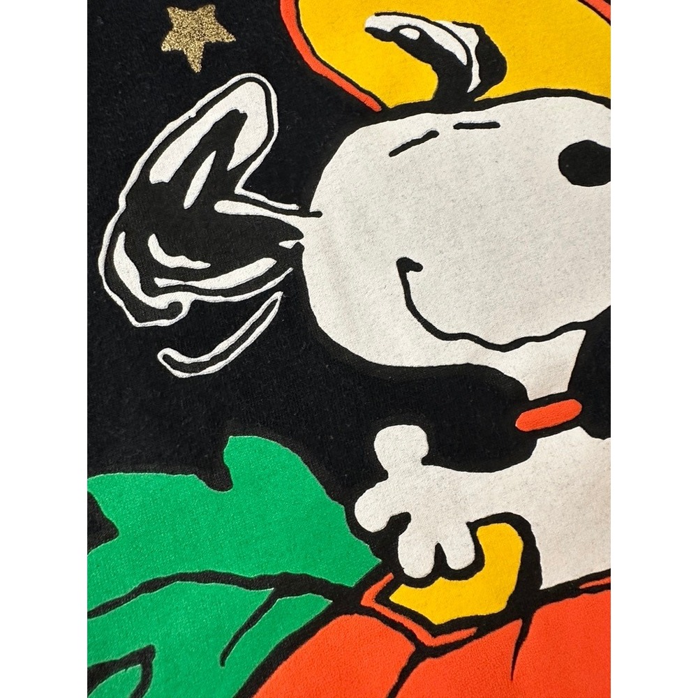 Vintage Snoopy Halloween Pumpkin T-Shirt Medium Delta Pro Weight Black Peanuts - Picture 3 of 9